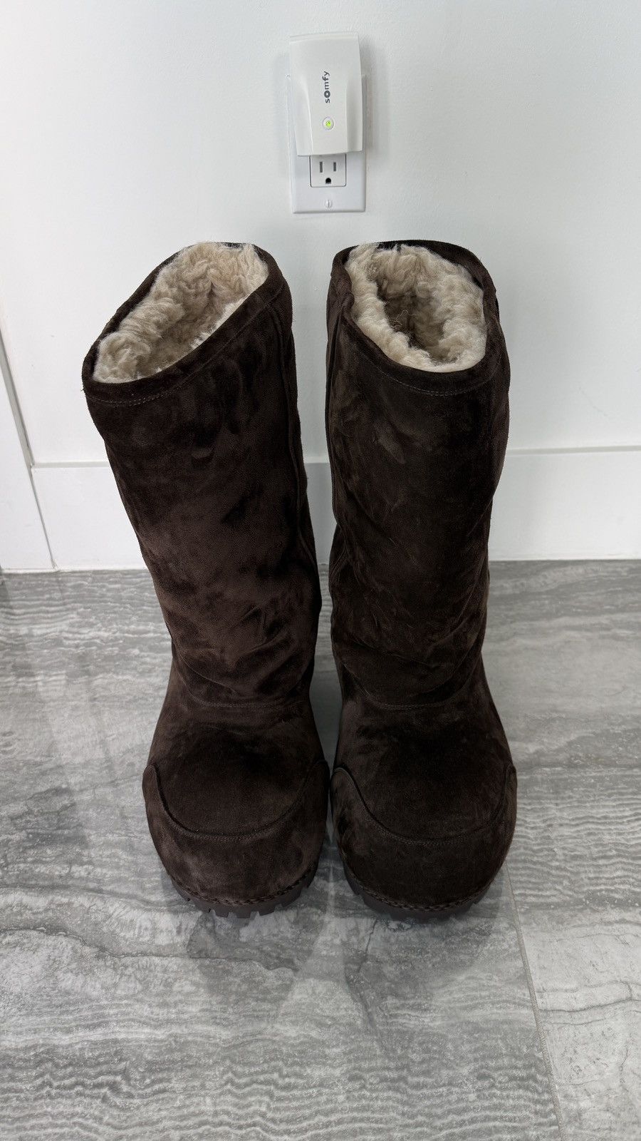 Balenciaga Alaska Fur Hi Boots
