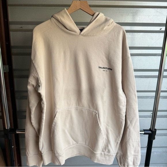 Designer × Talentless NEW MENS TALENTLESS CIRCLE LOGO BONE HOODIE SZ LARGE L Size US L / EU 52-54 / 3 - 6 Thumbnail