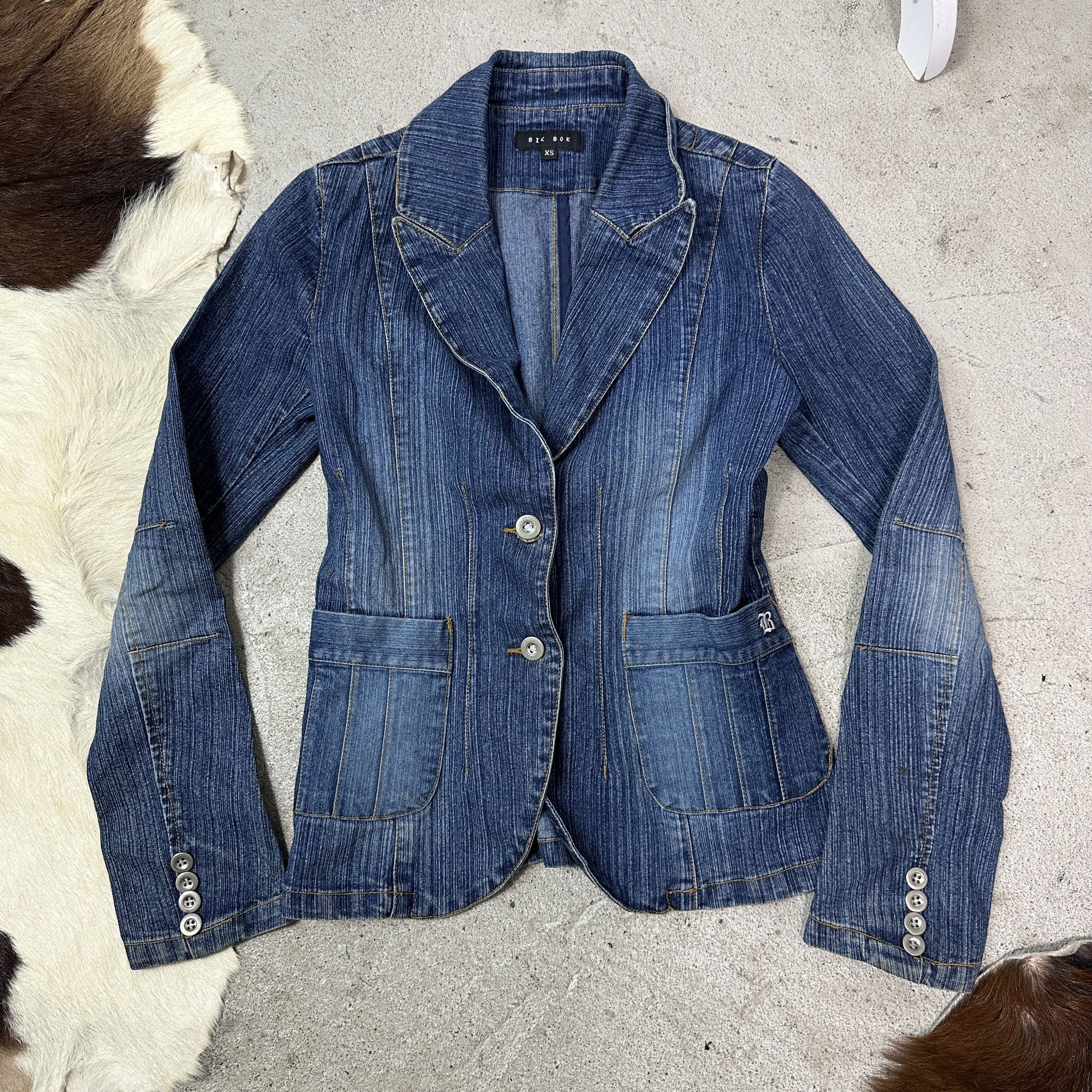 Vintage Vintage Denim Streetwear Fitted Jeans Blazer/Jacket Y2K Size XS / US 0-2 / IT 36-38 - 4 Thumbnail