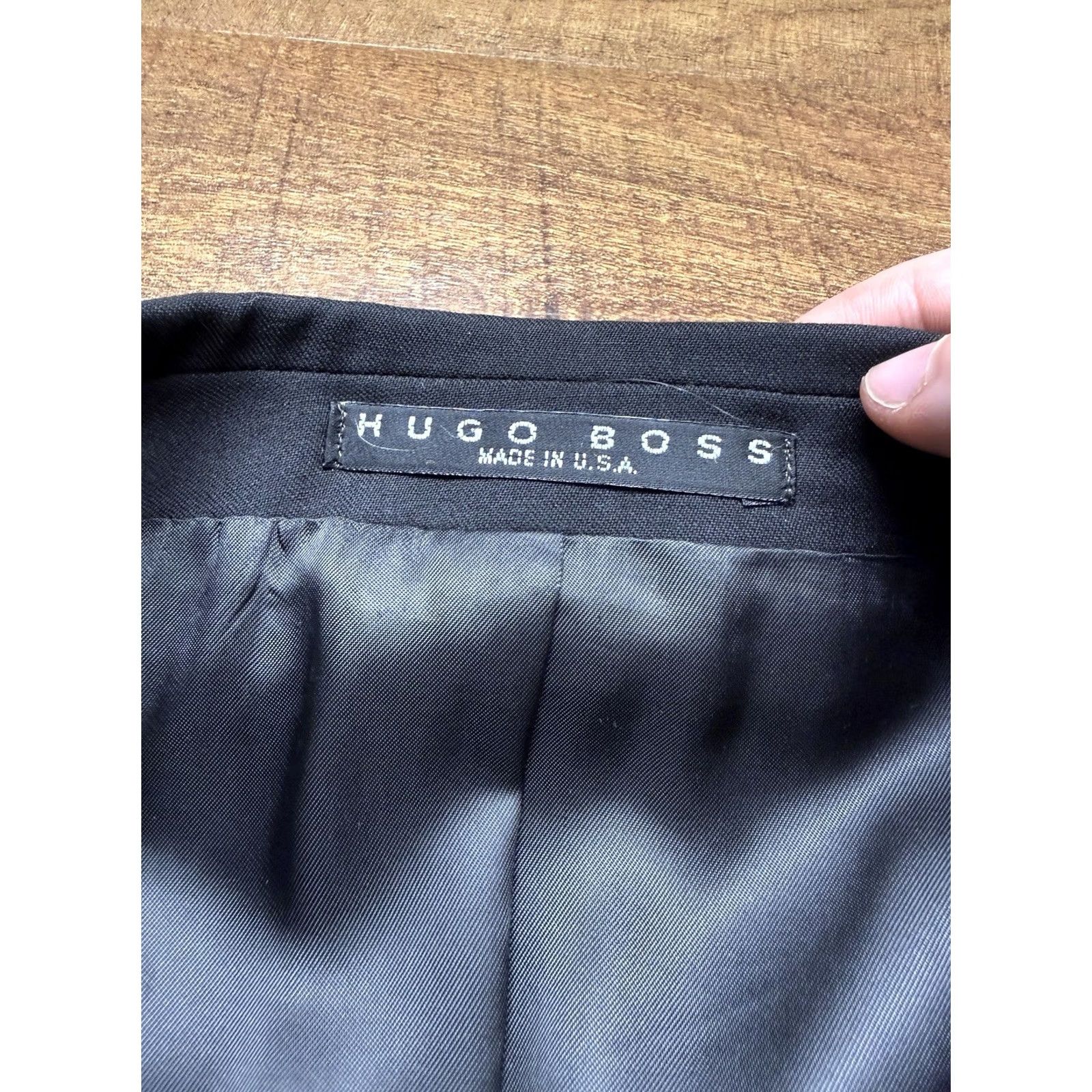 Hugo Boss HUGO BOSS Coat Mens 44 Black Men Loro Piana Blazer Super 110s Wool Sport Size 44R Size 44R - 6 Thumbnail