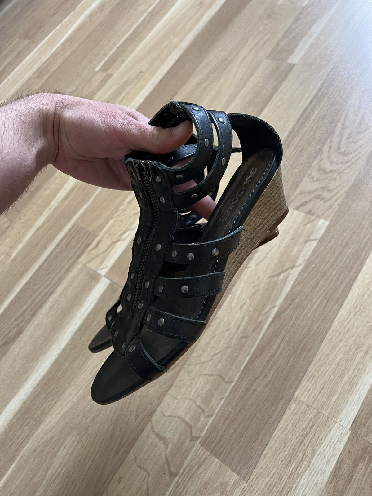 A.S.98 × Vintage Vintage as98 style avant garde leather sandals 90s Size US 9 / IT 39 - 8 Thumbnail