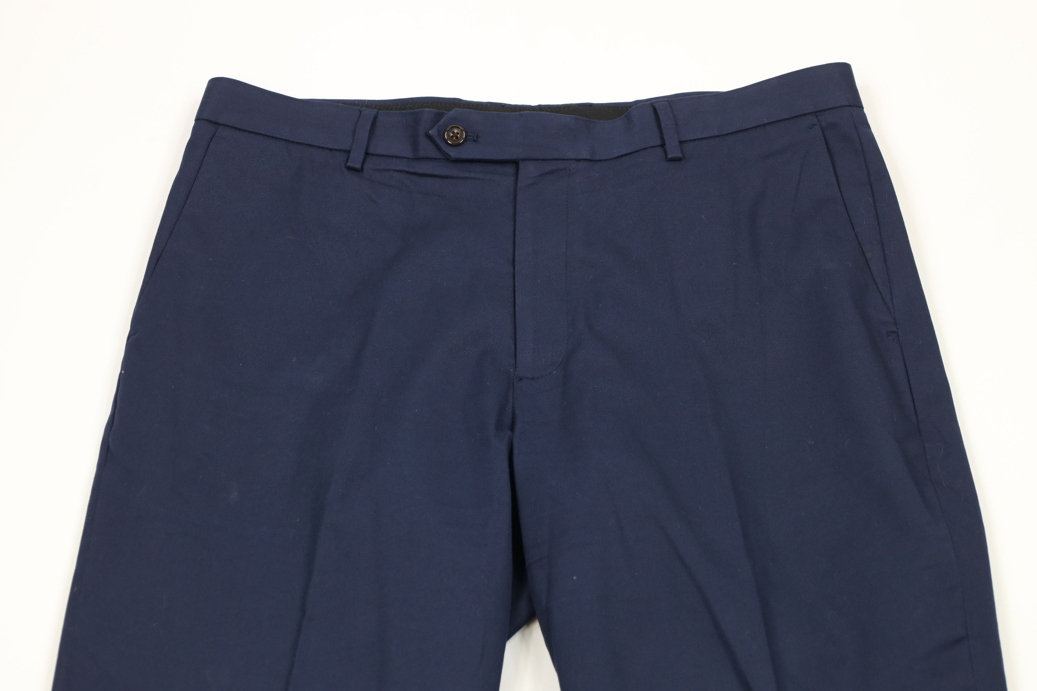J.Crew × Vintage J Crew Bowery Classic Fit Stretch Chino Pants Navy Blue Size US 35 - 2 Thumbnail
