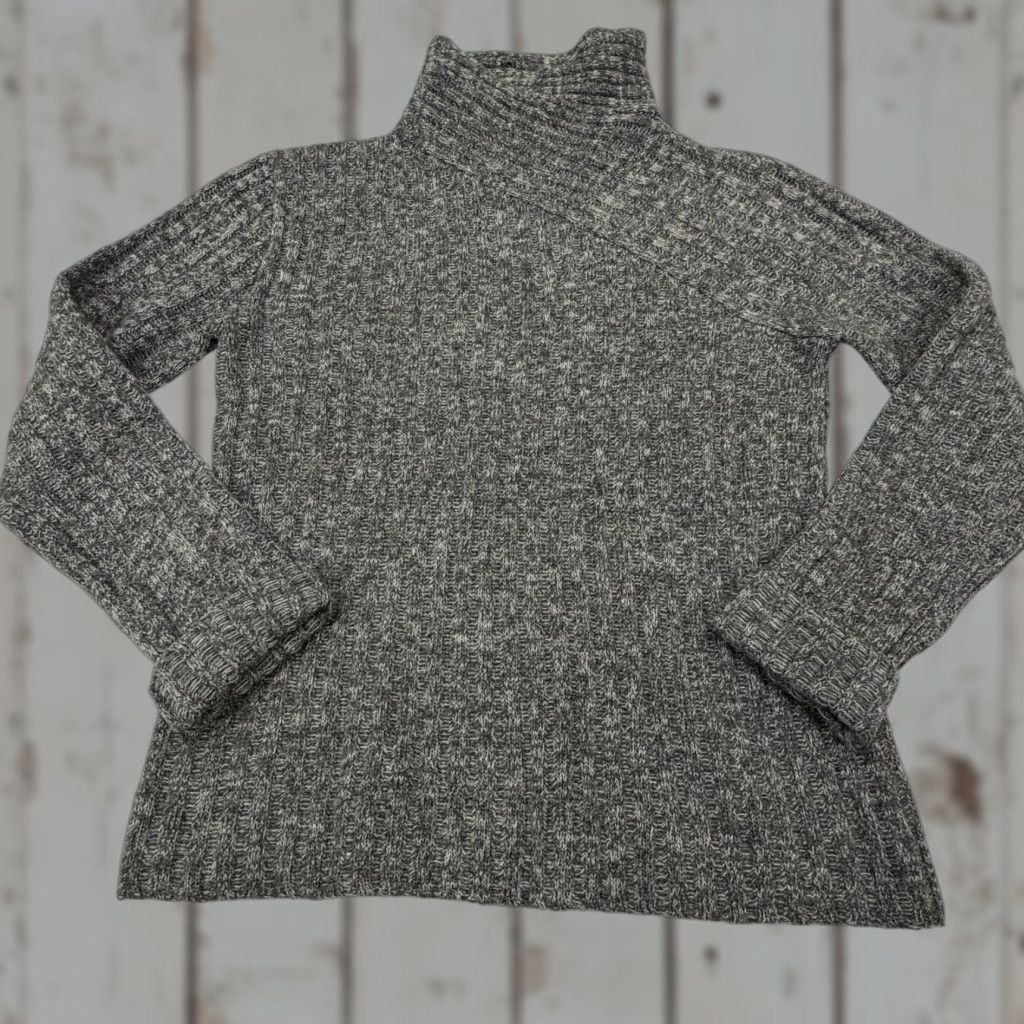 Willi Smith WillSmith Sweater Women’s Medium Gray 100% Wool Turtleneck Raglan Knit Pullover Size M / US 6-8 / IT 42-44 - 1 Thumbnail
