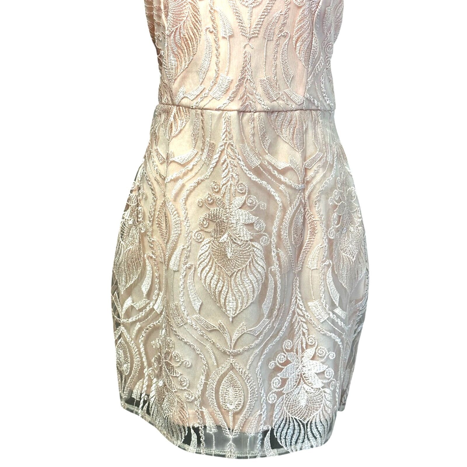 Area Area Sheath Dress Mini Sweetheart Neck Sleeveless Pink L Size L / US 10 / IT 46 - 4 Thumbnail