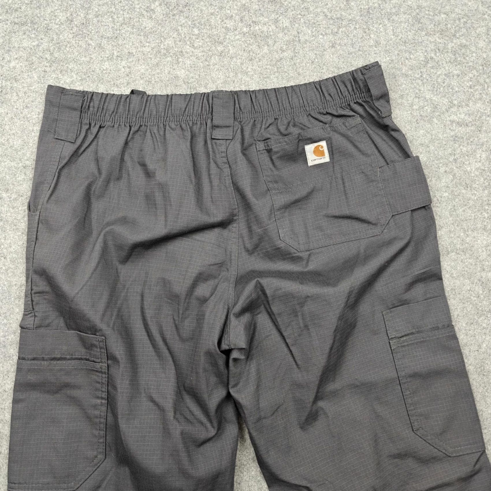 Carhartt Carhartt Pants Mens Medium Gray Force Cargo Ripstop Workwear Outdoor Elastic Size US 31 - 7 Thumbnail
