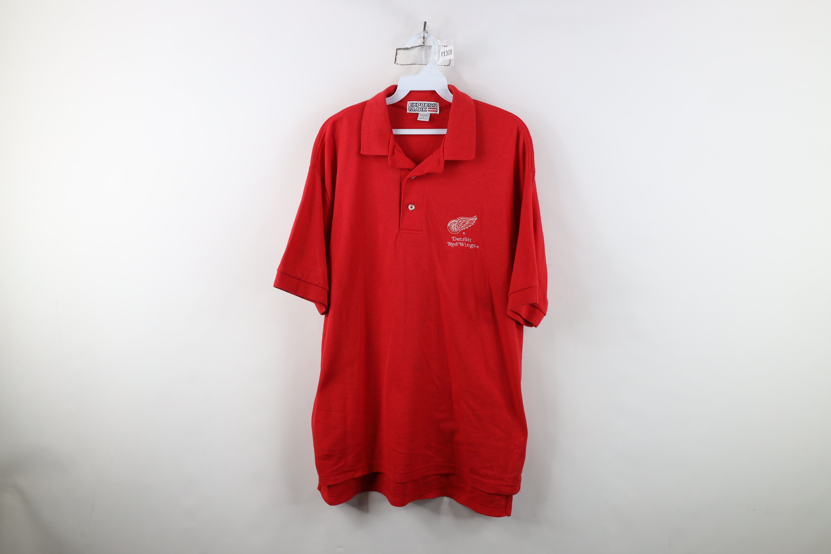 Vintage Vintage 80s 90s Streetwear Red Wings Hockey Golf Polo USA Size US L / EU 52-54 / 3 - 1 Thumbnail