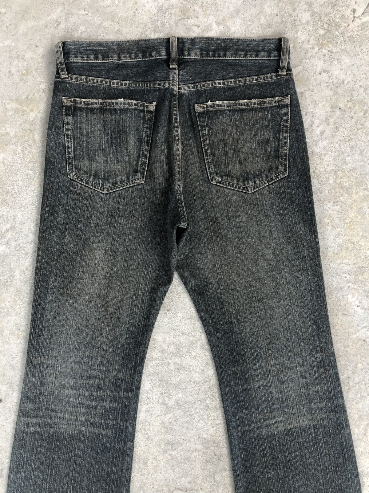 If Six Was Nine Japanese Uniqlo Flared Jeans Broken Denim Distressed Size US 32 / EU 48 - 8 Thumbnail