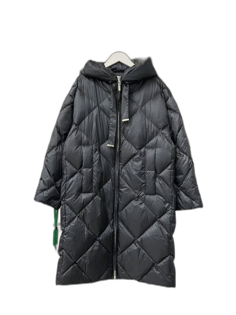 Moncler MaxMara Black Long Hooded Puffer Jacket-yf Size US S / EU 44-46 / 1 - 1 Thumbnail