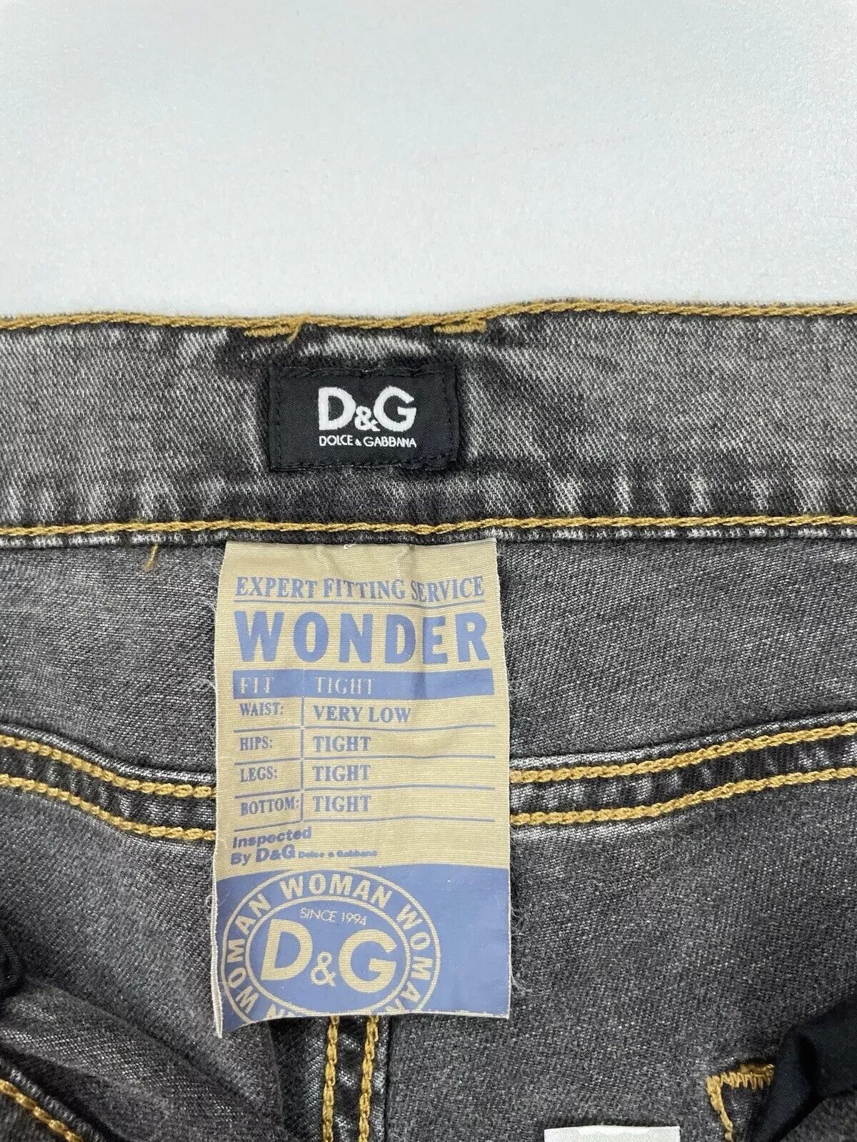 Dolce & Gabbana D&G Dolce and Gabbana Wonder Women Very Low Rise Tight Jeans Size 31" - 10 Thumbnail