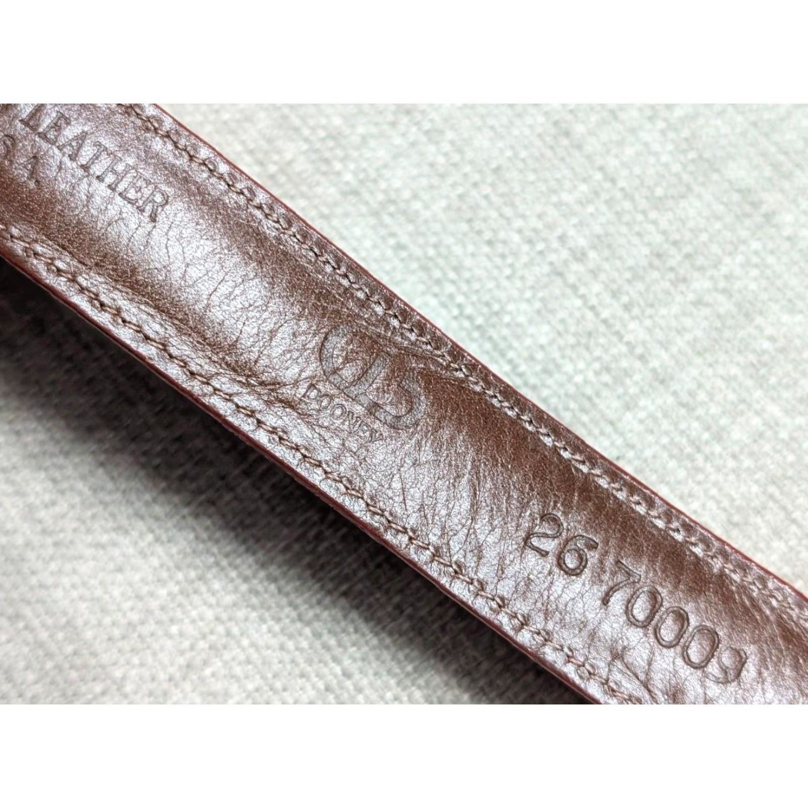 Dooney & Bourke VINTAGE Dooney & Bourke belt red leather brass buckle USA made belt Women 26 One Size Size ONE SIZE - 5 Thumbnail