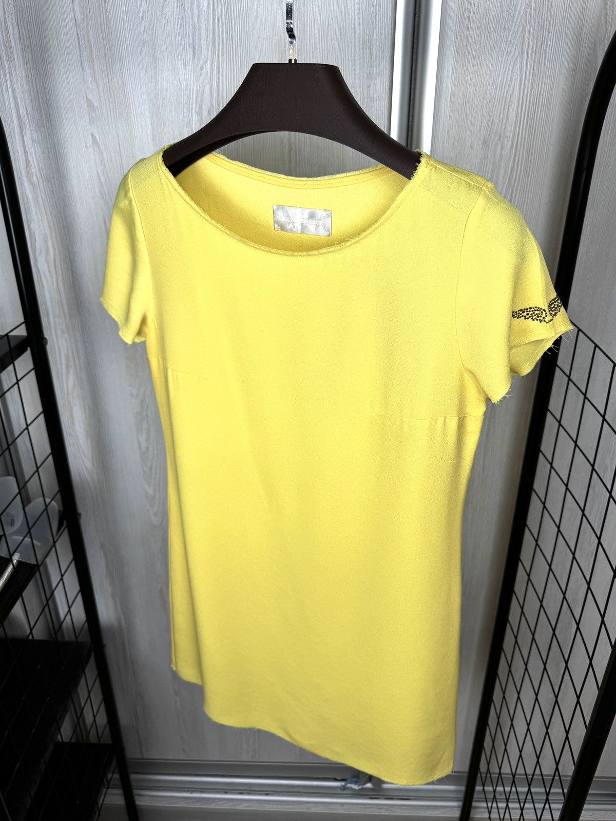 Zadig & Voltaire Zadig & Voltaire Deluxe Rani Yellow Embellished Shift Dress Size S / US 4 / IT 40 - 7 Thumbnail