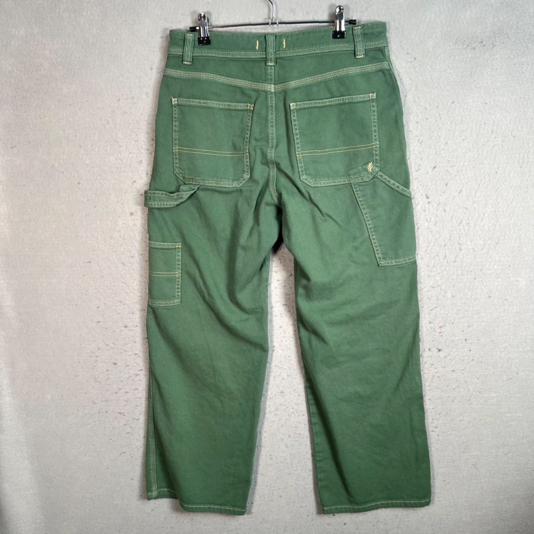 Silver Jeans Co. Silver Jeans Co. Womens Jeans 26 x 29 Green Carpenter Relaxed Fit 5-Pocket Denim Cotton Blend Vintage No Size 30" / US 8 / IT 44 - 2 Thumbnail