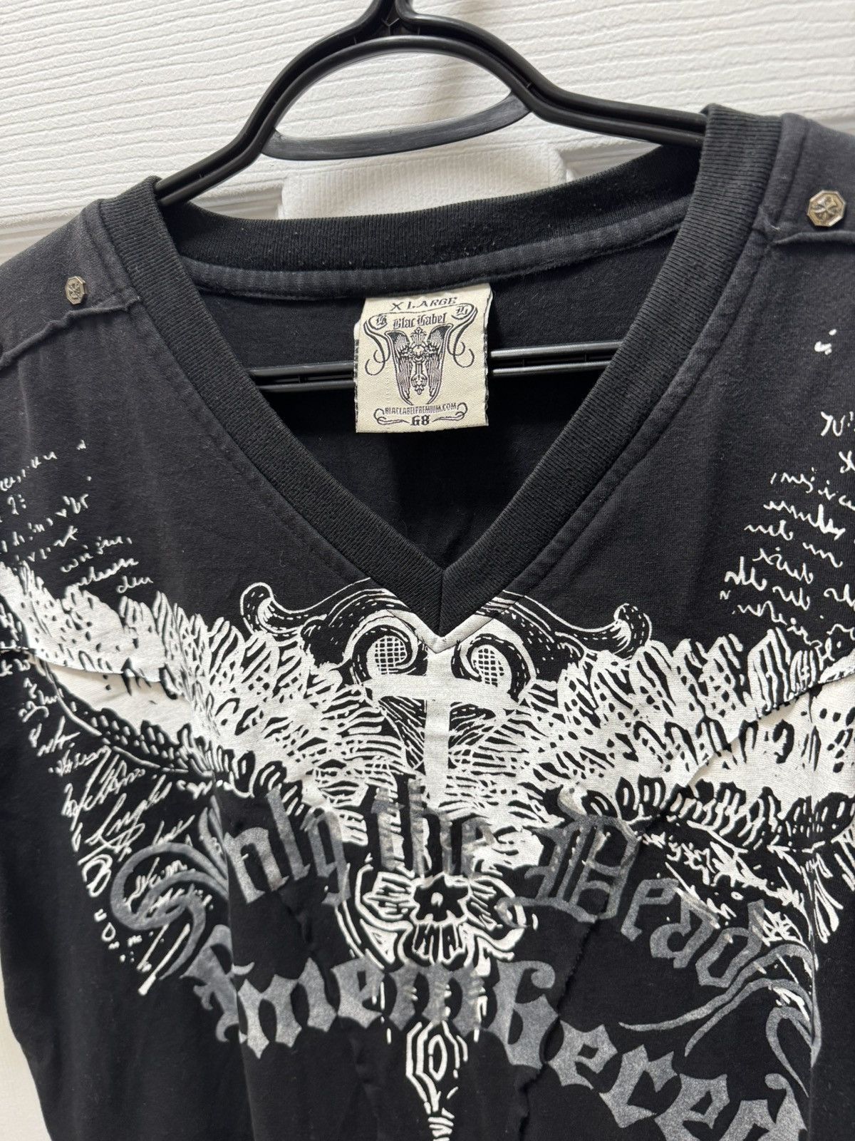Affliction Affliction Black Label Y2K Gun Avant Garde T-Shirt Size US XL / EU 56 / 4 - 4 Thumbnail