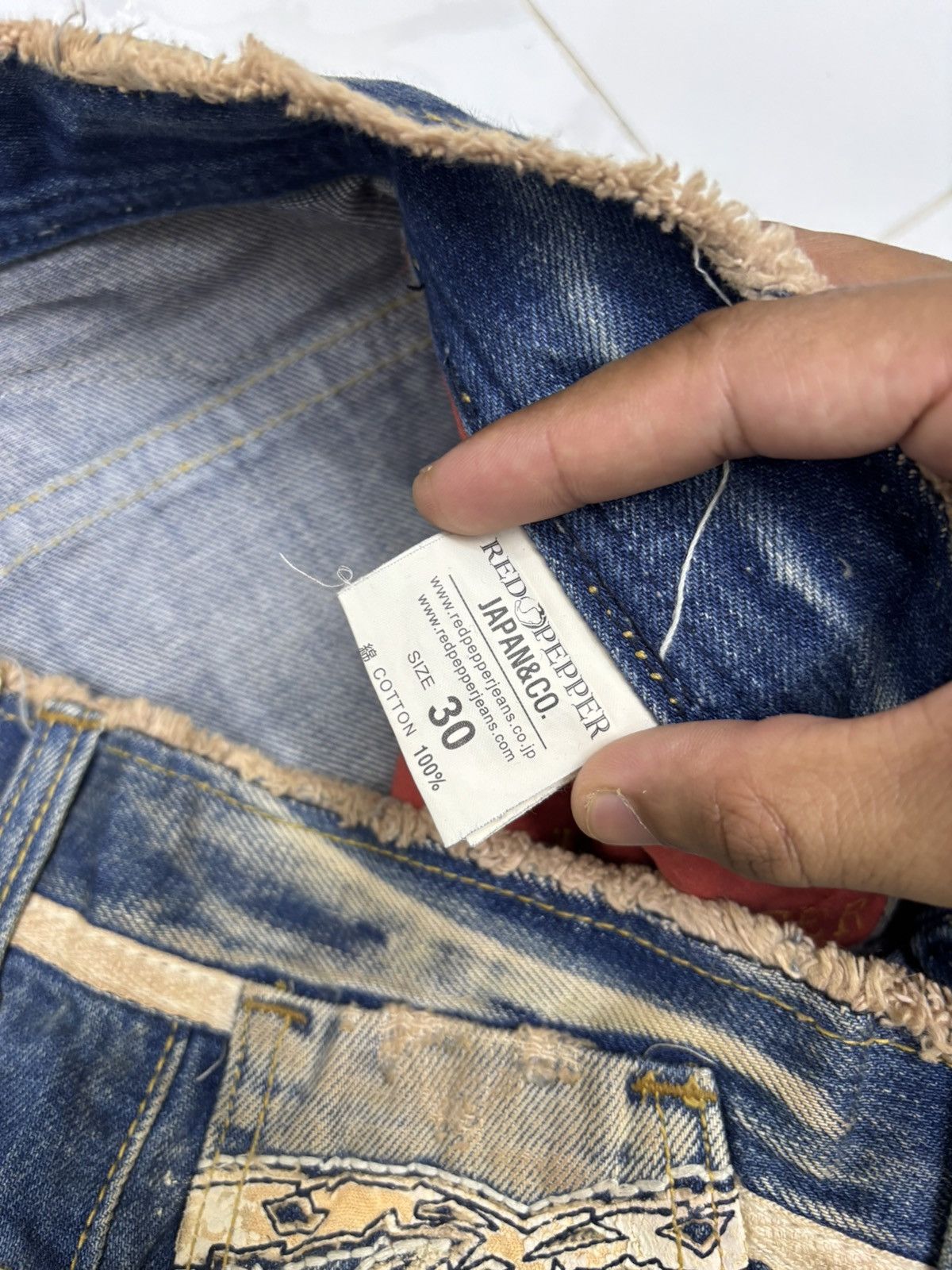 If Six Was Nine 🔥RED PEPPER Rusty Mud Wash Flared Jean Distressed Denim Size US 32 / EU 48 - 15 Thumbnail