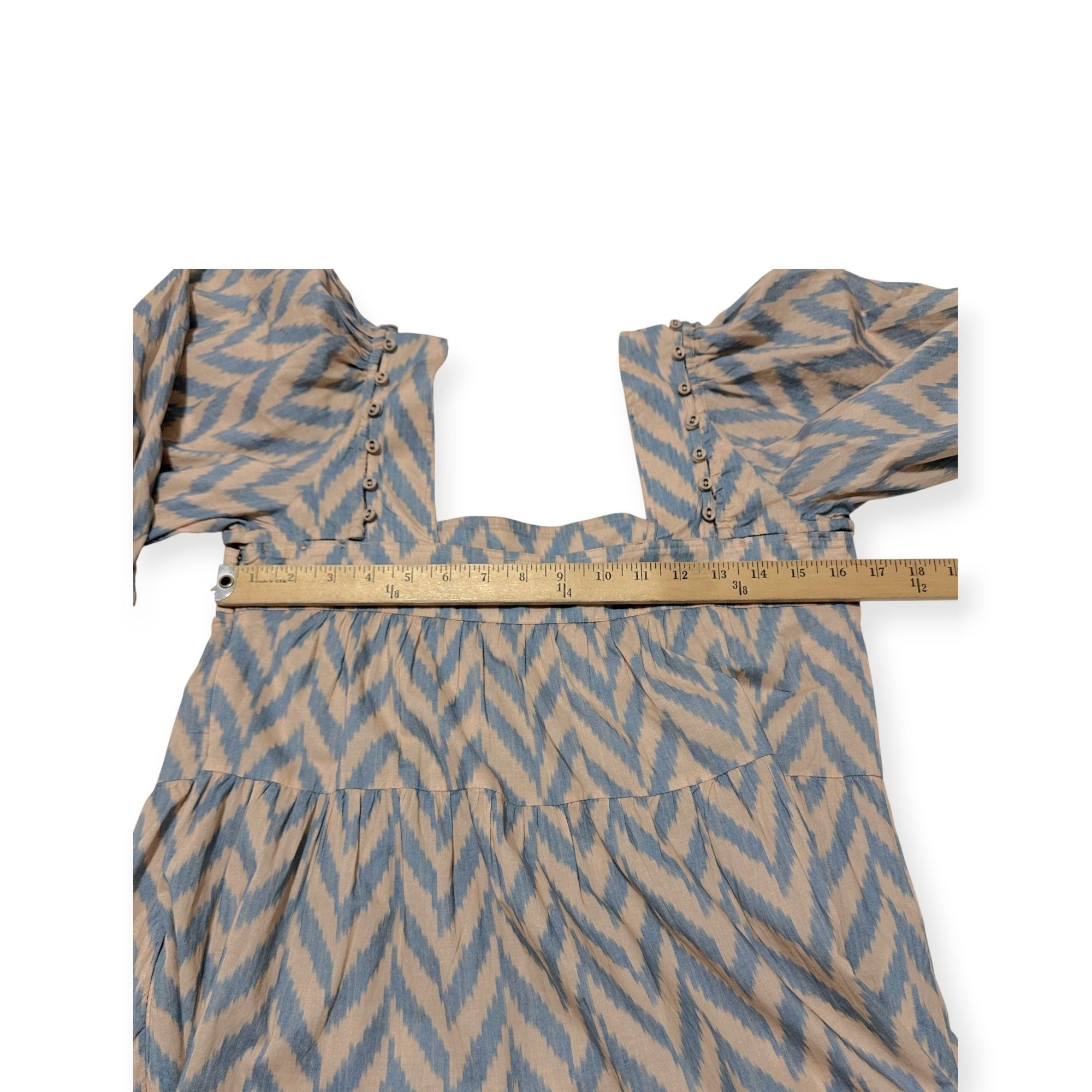 Ulla Johnson Ulla Johnson Georgina Chevron-Print Tiered Midi Dress Sz 2 Size XS / US 0-2 / IT 36-38 - 12 Thumbnail