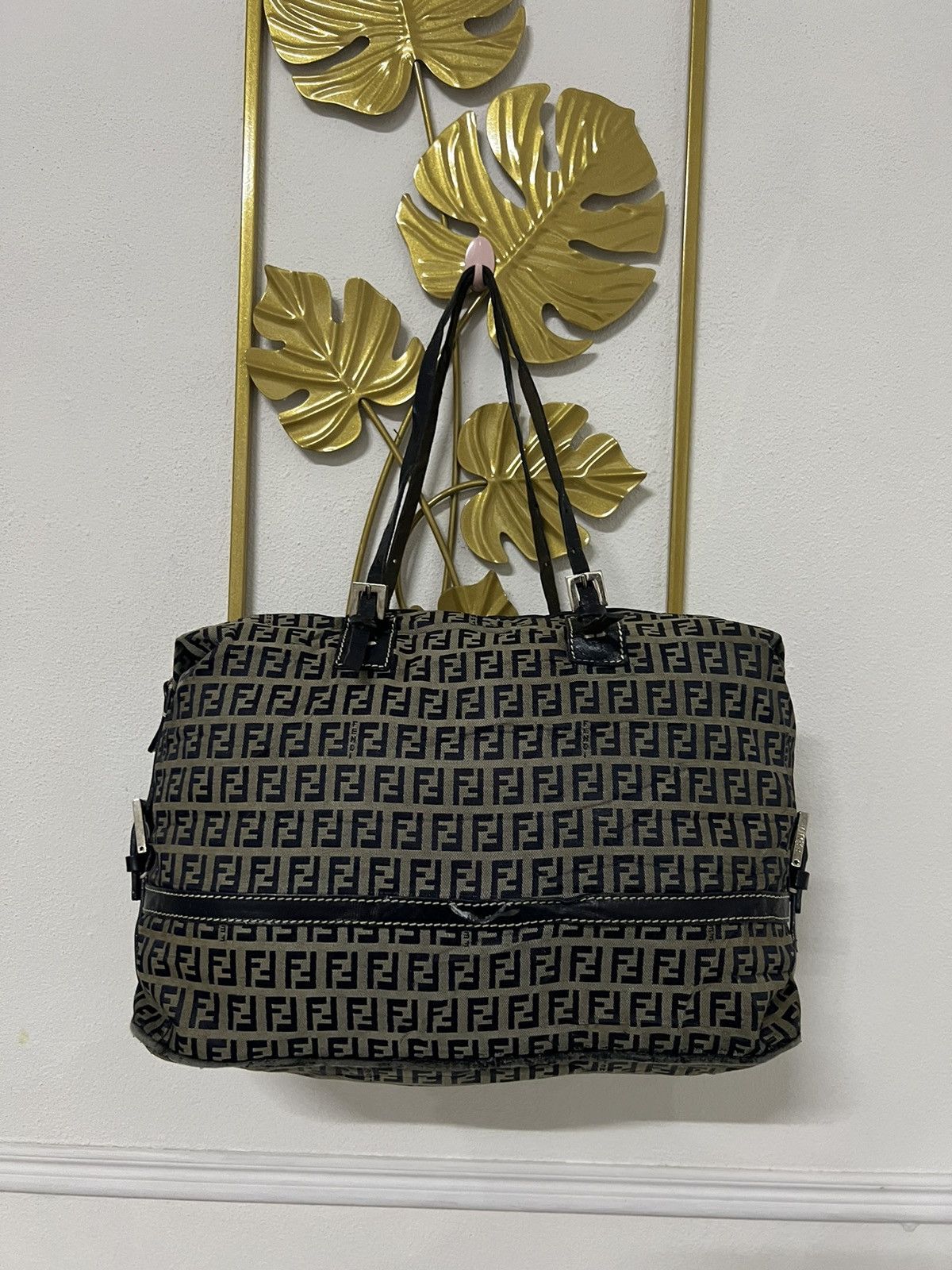 Fendi FENDI ZUCCHINO CANVAS HANDBAG Size ONE SIZE - 9 Thumbnail