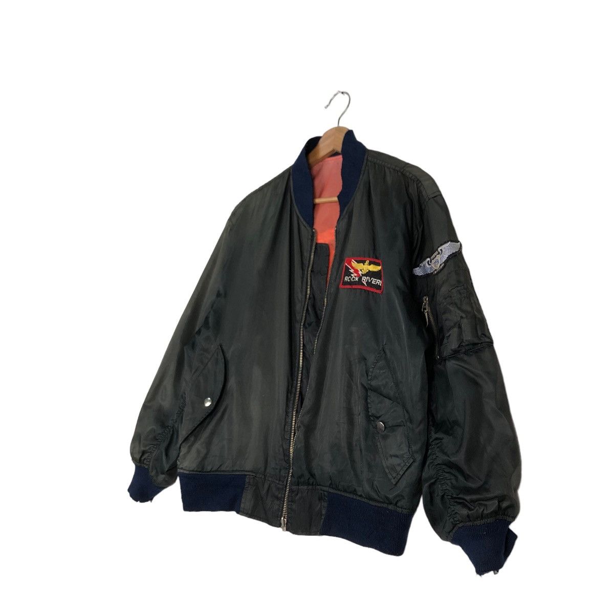Japanese Brand 🔥90’s Vtg Riot Riot Bomber Jacket USN Big Logo Military Size US M / EU 48-50 / 2 - 2 Thumbnail