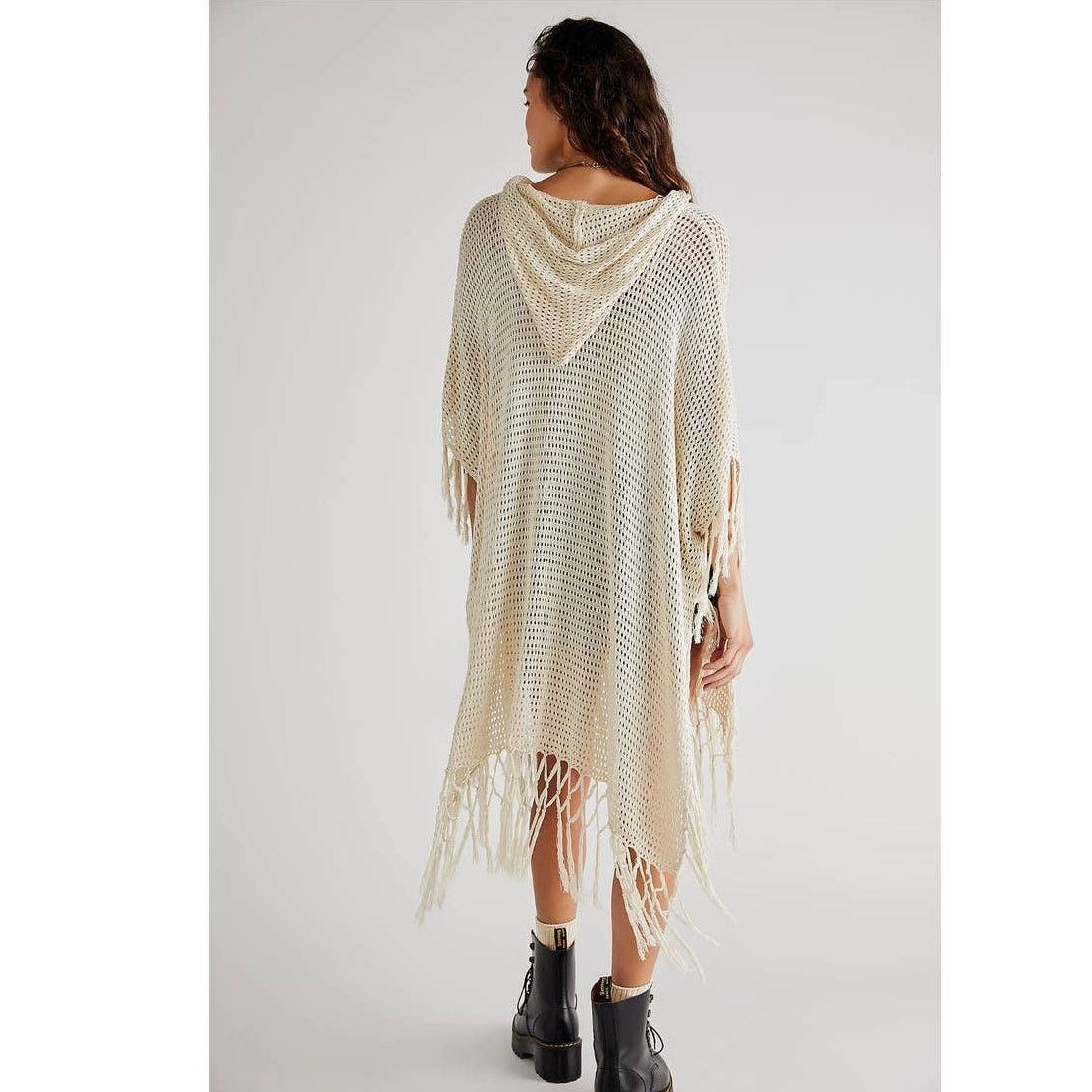 Free People Free People Summer House Crochet Poncho FRINGE $128 ONESIZE Size ONE SIZE - 4 Thumbnail