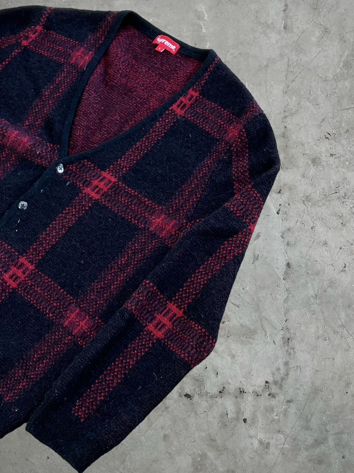 FW/14 Supreme Plaid Mohair Cardigan