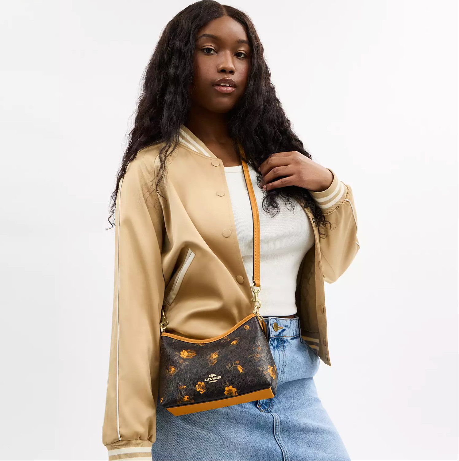 Coach Laurel Small Shoulder Bag In Signature Canvas With Floral Size ONE SIZE - 8 Thumbnail