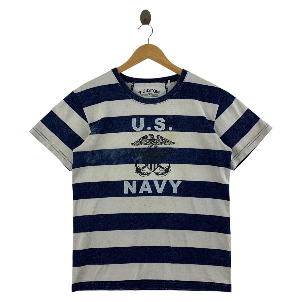 Vintage HOUSTON U.S NAVY stripe tee Size US M / EU 48-50 / 2 - 1 Thumbnail