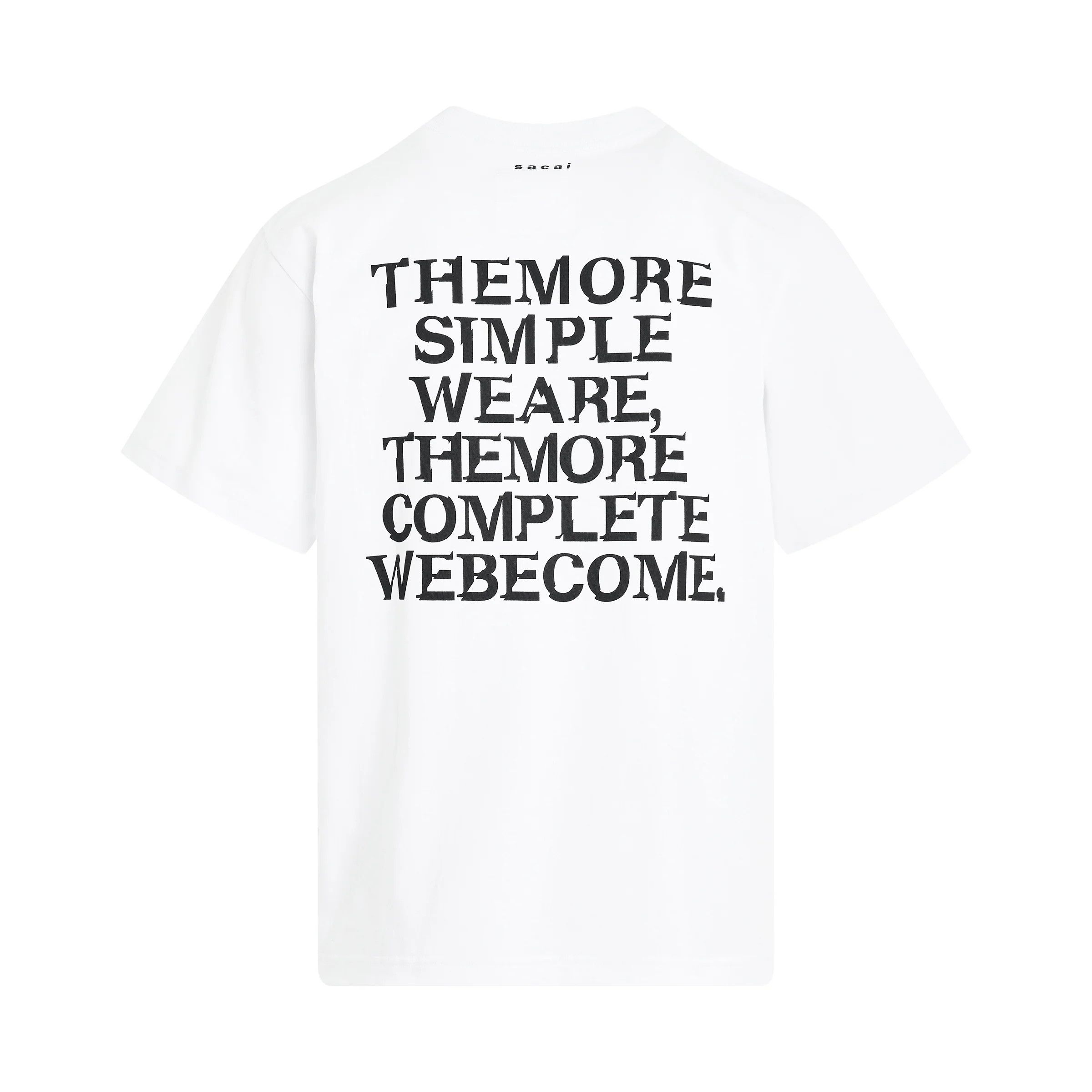 Sacai o1mris0824 T-Shirt in White Size US S / EU 44-46 / 1 - 4 Thumbnail