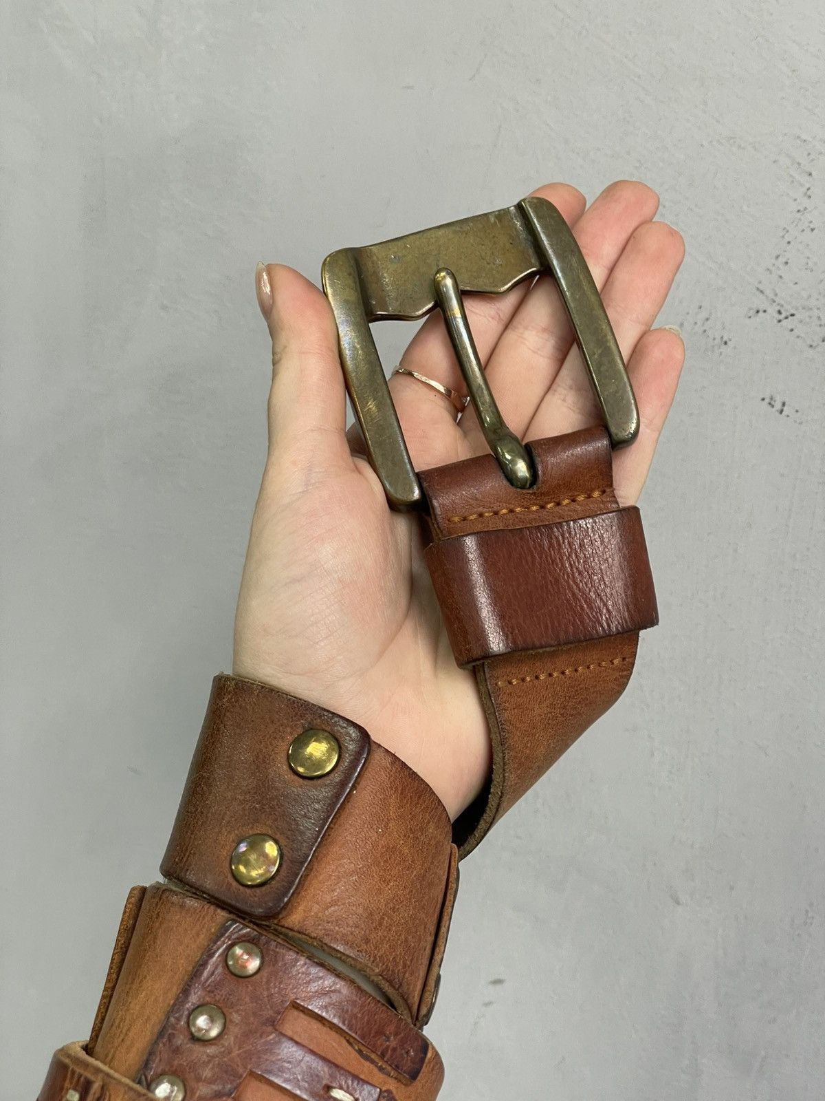 Diesel Rare Diesel big logo leather avant garde belt y2k Size ONE SIZE - 4 Thumbnail