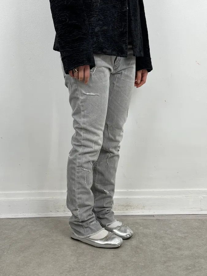 Maison Margiela SS2017 Maison Margiela Grey Slim Distressed Denim Jeans Size 25" / US 0 / IT 36 - 3 Thumbnail