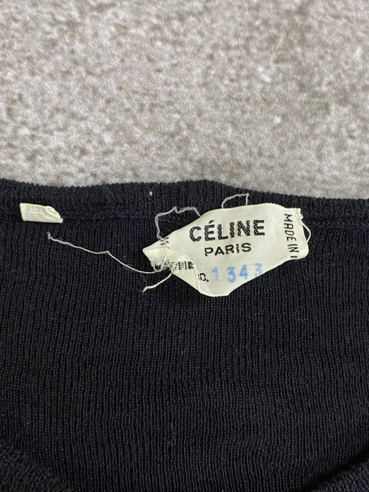Celine Vintage Celine distressed embroidered knitt Size M / US 6-8 / IT 42-44 - 7 Thumbnail