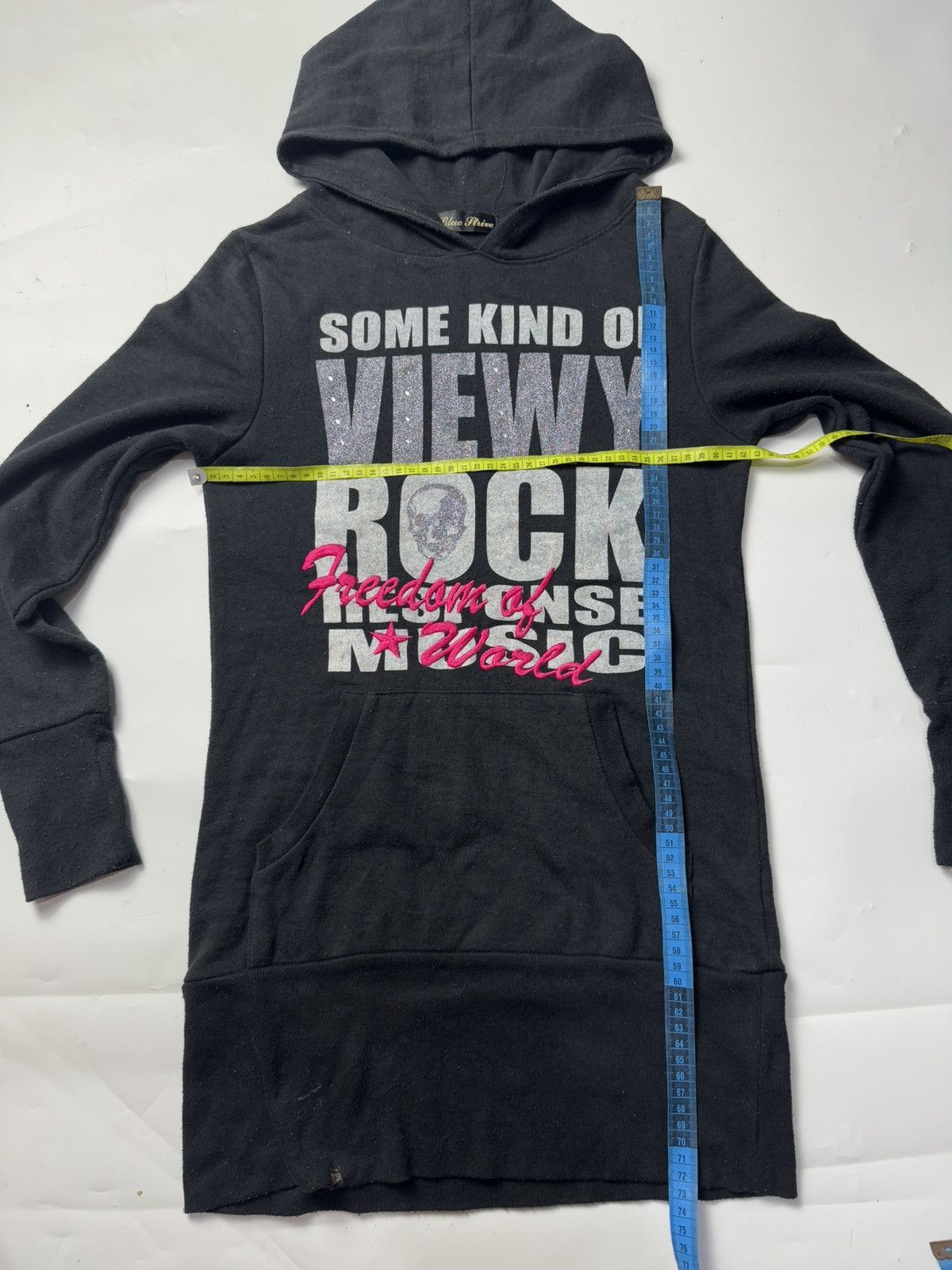 20471120 × Hysteric Glamour × Japanese Brand Japanese Poem Viewy Rock Skull Hoodie Blue Gtrive Size US S / EU 44-46 / 1 - 3 Thumbnail