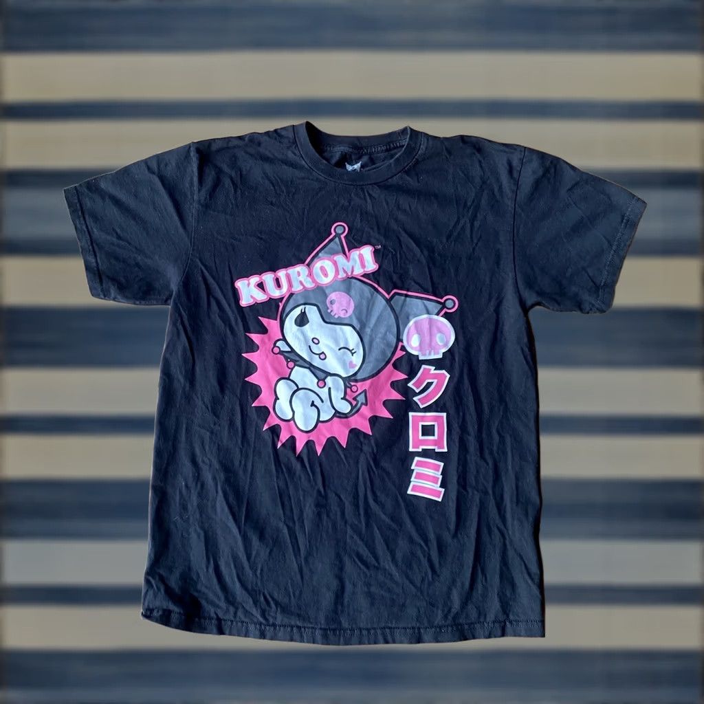 Vintage Y2K Kuromi Sanrio Hello Kitty My Melody T-Shirt Large Black Graphic Shirt Unisex Adults Regular Crew Neck Short Sleeve Cotton Size L / US 10 / IT 46 - 1 Thumbnail
