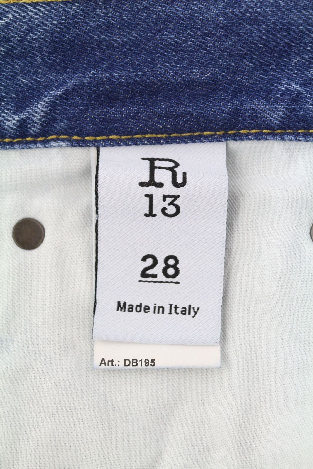 R13 CUFFED X-BF 28 Jasper Straight Faded Blue Zip PF25 86639 Size 28" / US 6 / IT 42 - 8 Thumbnail