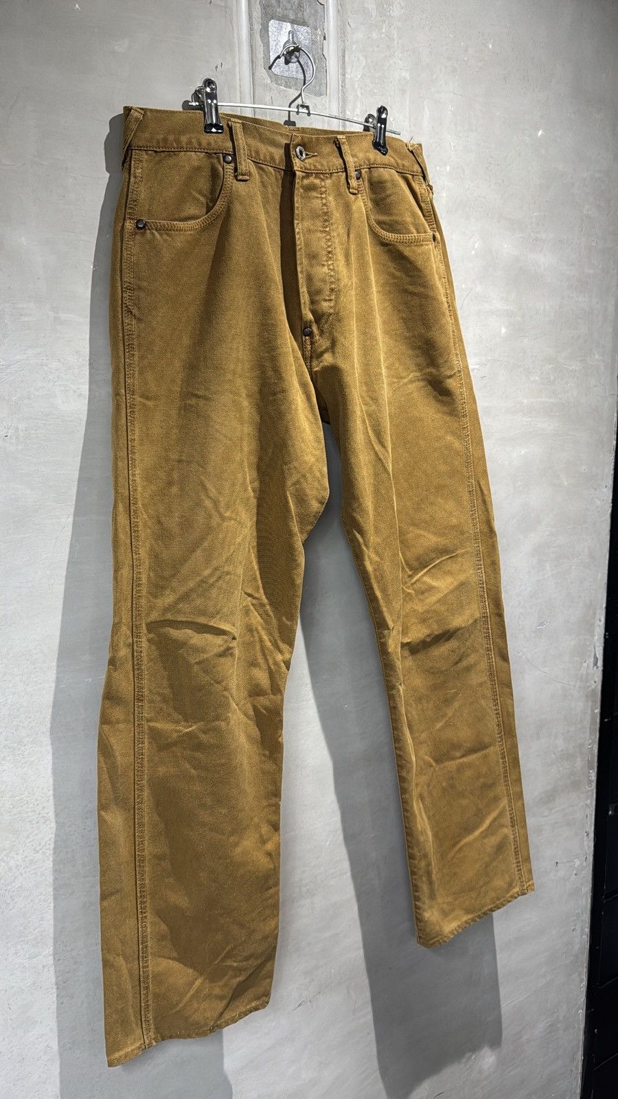 Evisu Rare EVISU Yamane Deluxe Canvas Pants Suede Leather Daicock Size US 32 / EU 48 - 22 Thumbnail