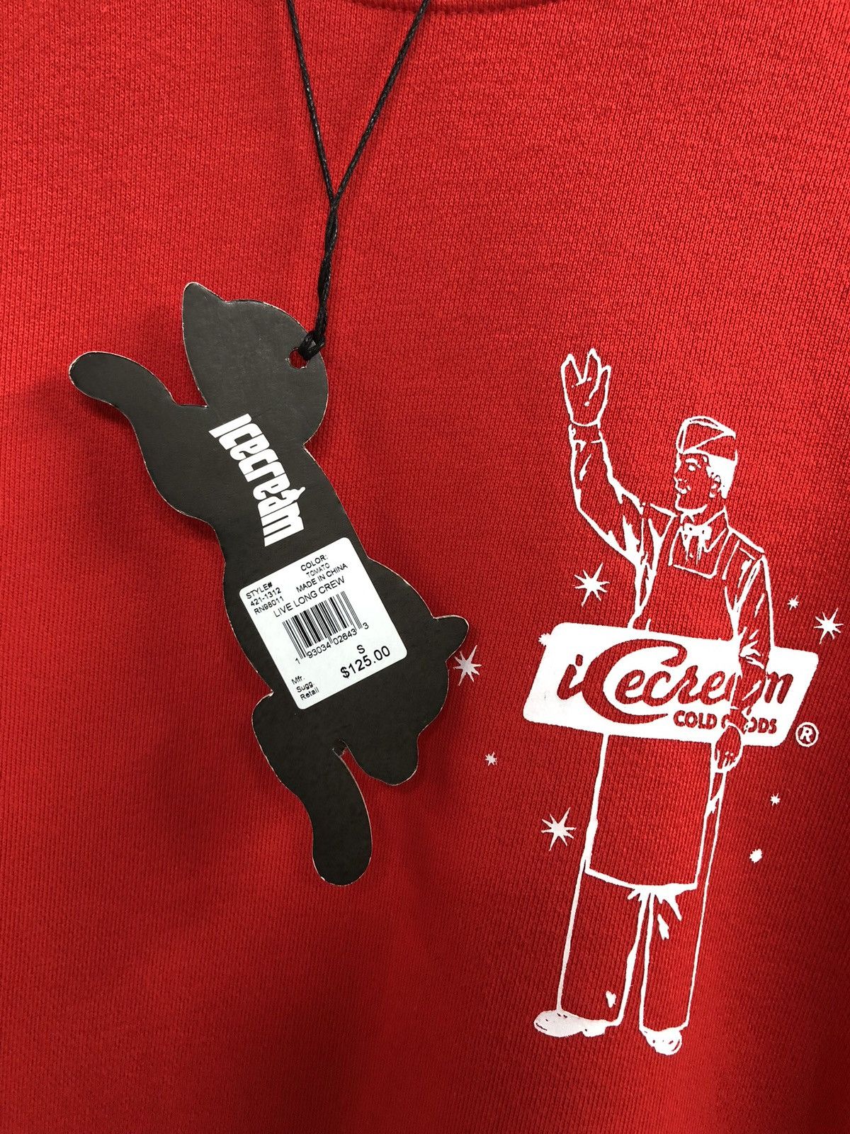 Icecream Ice Cream Live Long Tomato Red Sweatshirt Small Size US S / EU 44-46 / 1 - 5 Thumbnail