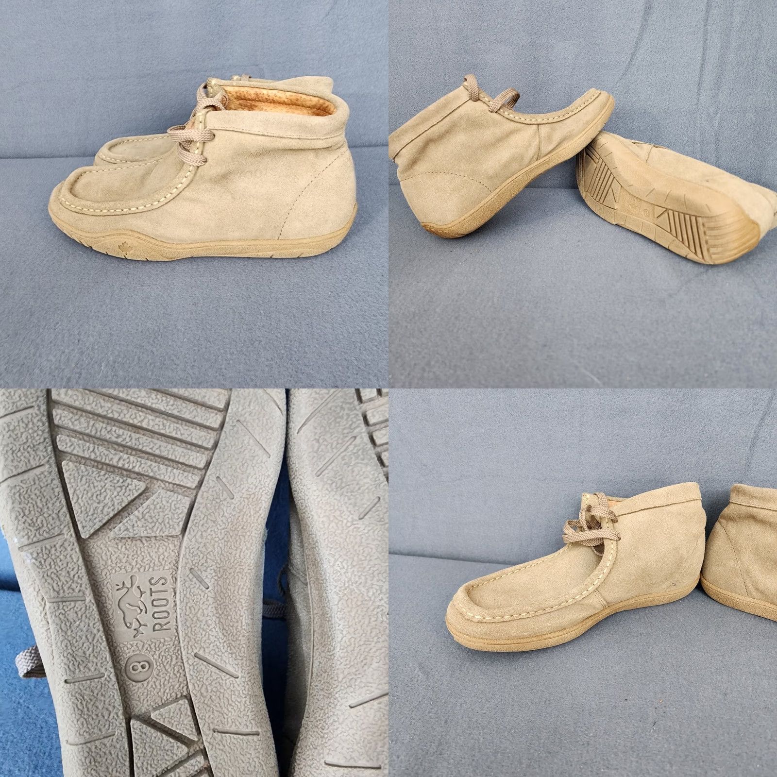 Roots Roots 73 Canada Mens Boots 8M Windsors Chukka Suede Leather Ankle Driving Casual Boots Mens 8 Beige Leather Chukka Boots Canada Mens Shoes Size US 8 / EU 41 - 8 Thumbnail