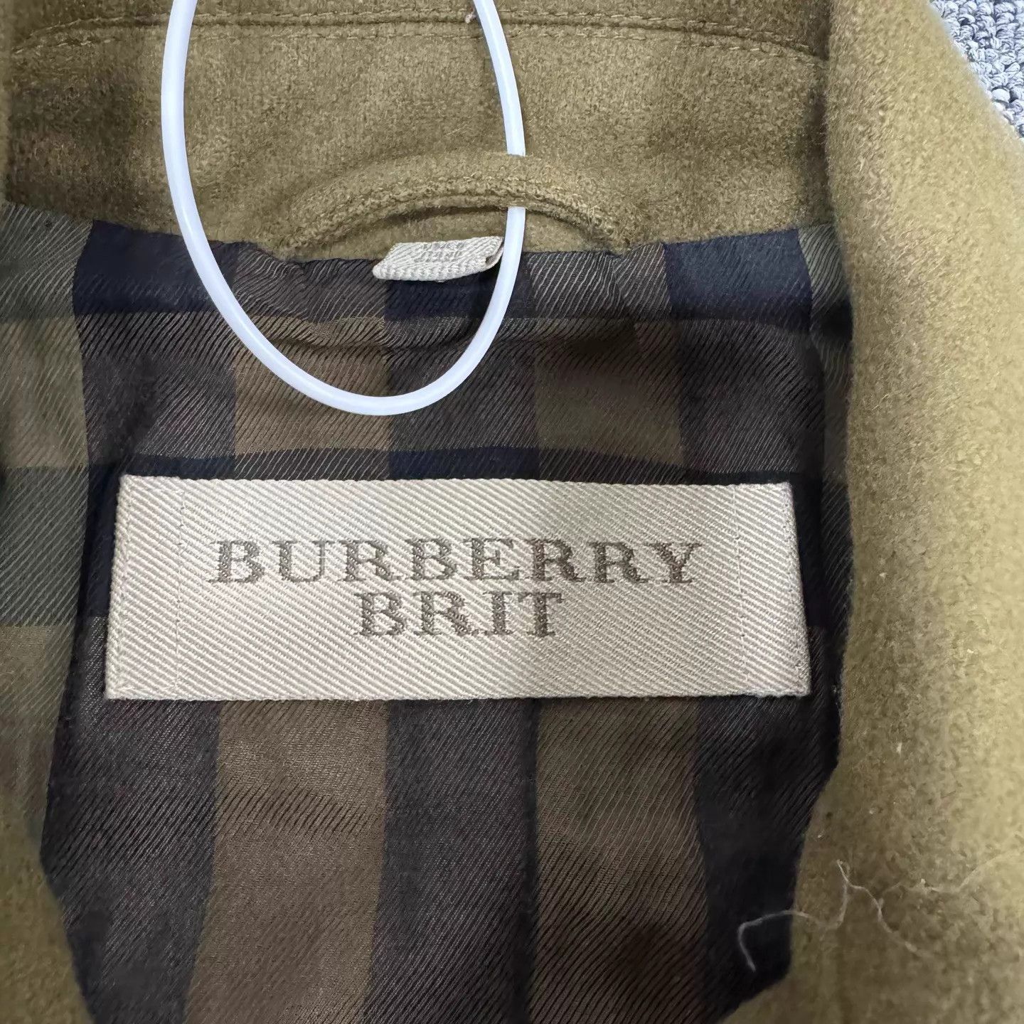 Burberry Burberry Brit Olive Belted Short Wool Coat UK8 99N Size S / US 4 / IT 40 - 5 Thumbnail