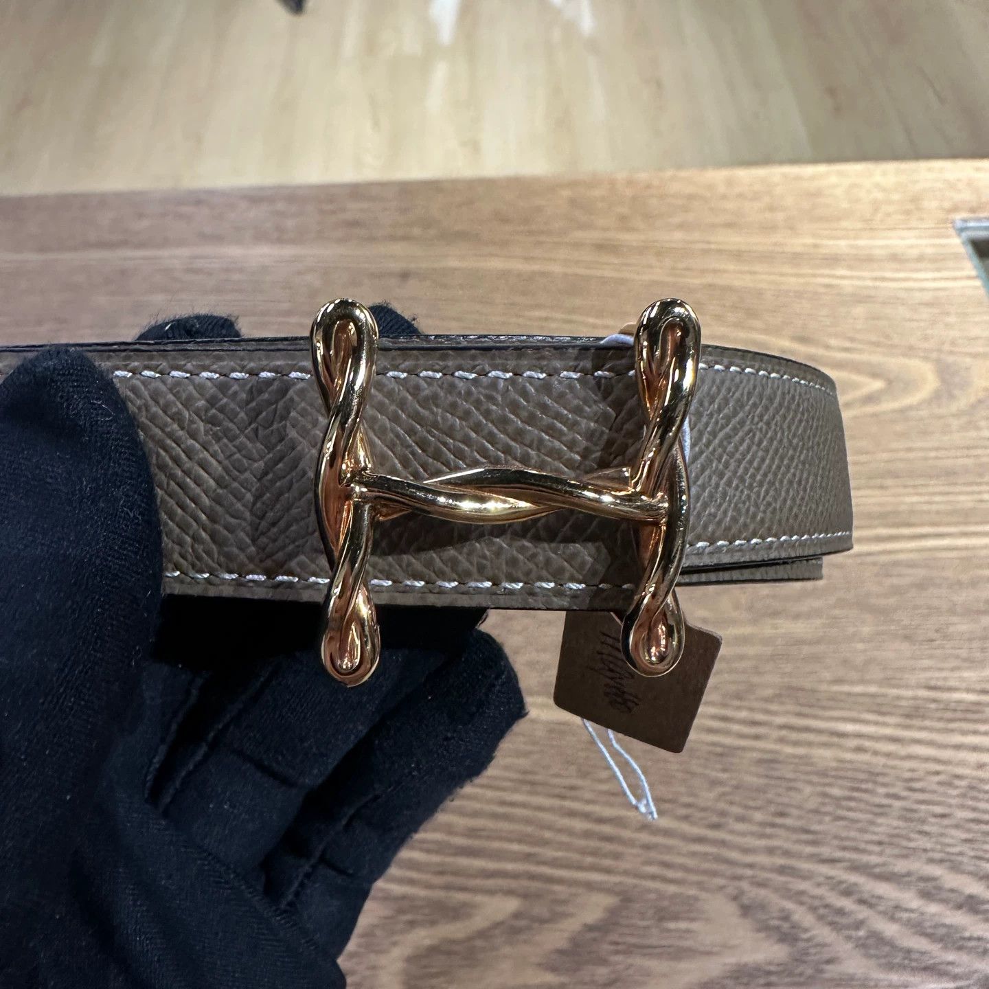 Hermes Hermes may660 H Buckle Elephant Gray Belt Size ONE SIZE - 2 Thumbnail