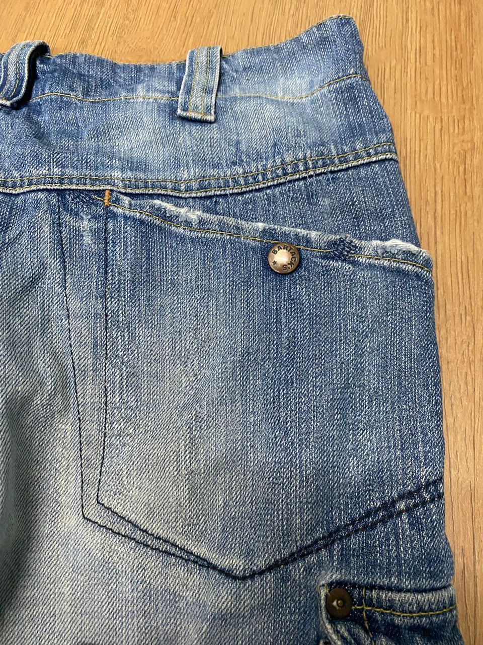 Japanese Brand 💥 Need Gone💥 Bartack Work Clothing Dept Distressed Jeans Size US 31 - 5 Thumbnail