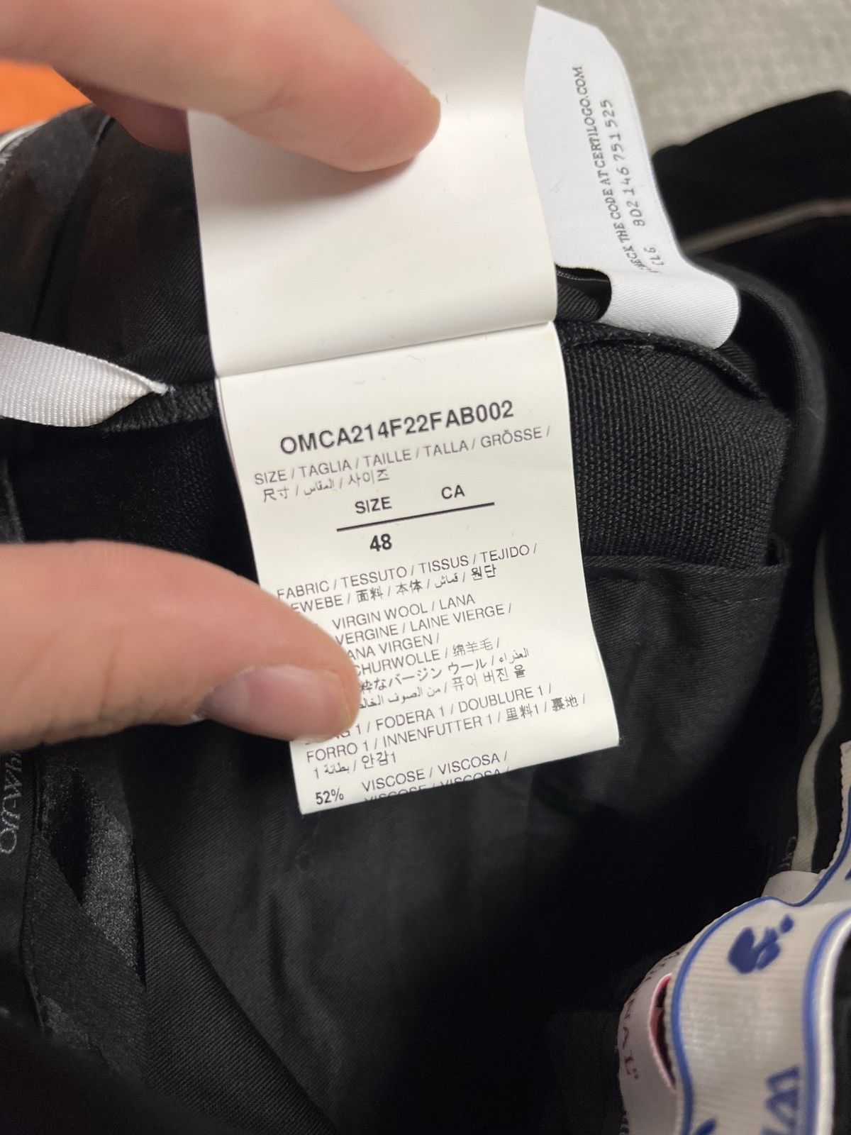 Off-White Off White Buckle Dry Wool Slim Pant Size US 32 / EU 48 - 8 Thumbnail