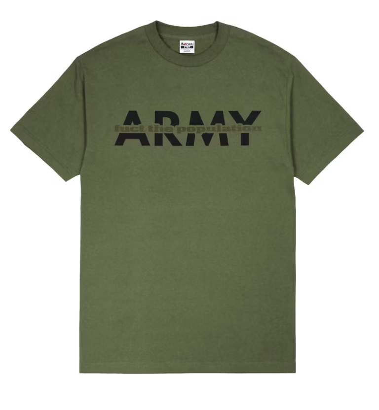 FUCT × Fuck The Population NEW FTP X FUCT Army Tee - Military Green - XL Size US XL / EU 56 / 4 - 1 Thumbnail