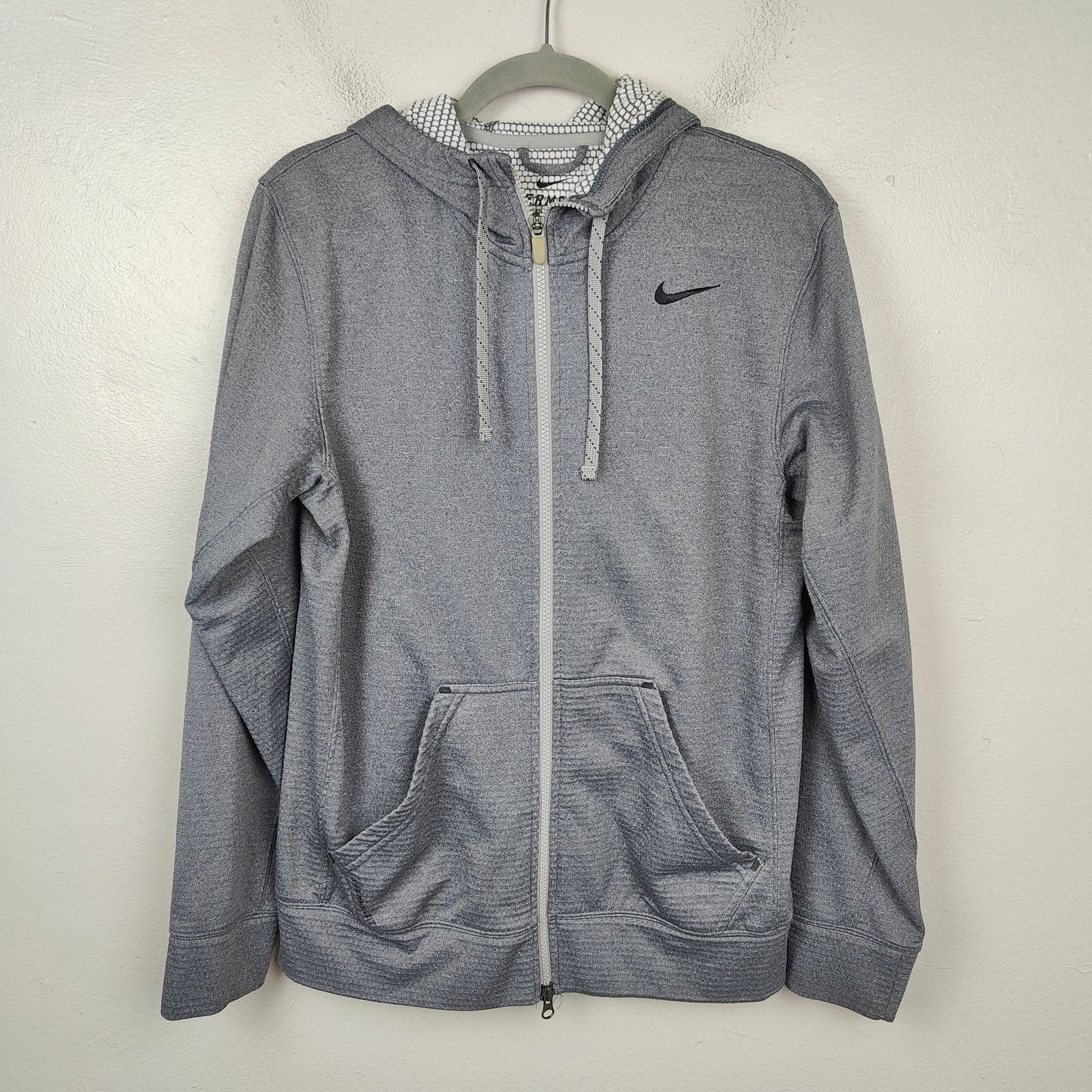 Nike Nike Therma Hoodie Mens Small Full Zip Gray Sweatshirt Gym Size US S / EU 44-46 / 1 - 1 Thumbnail