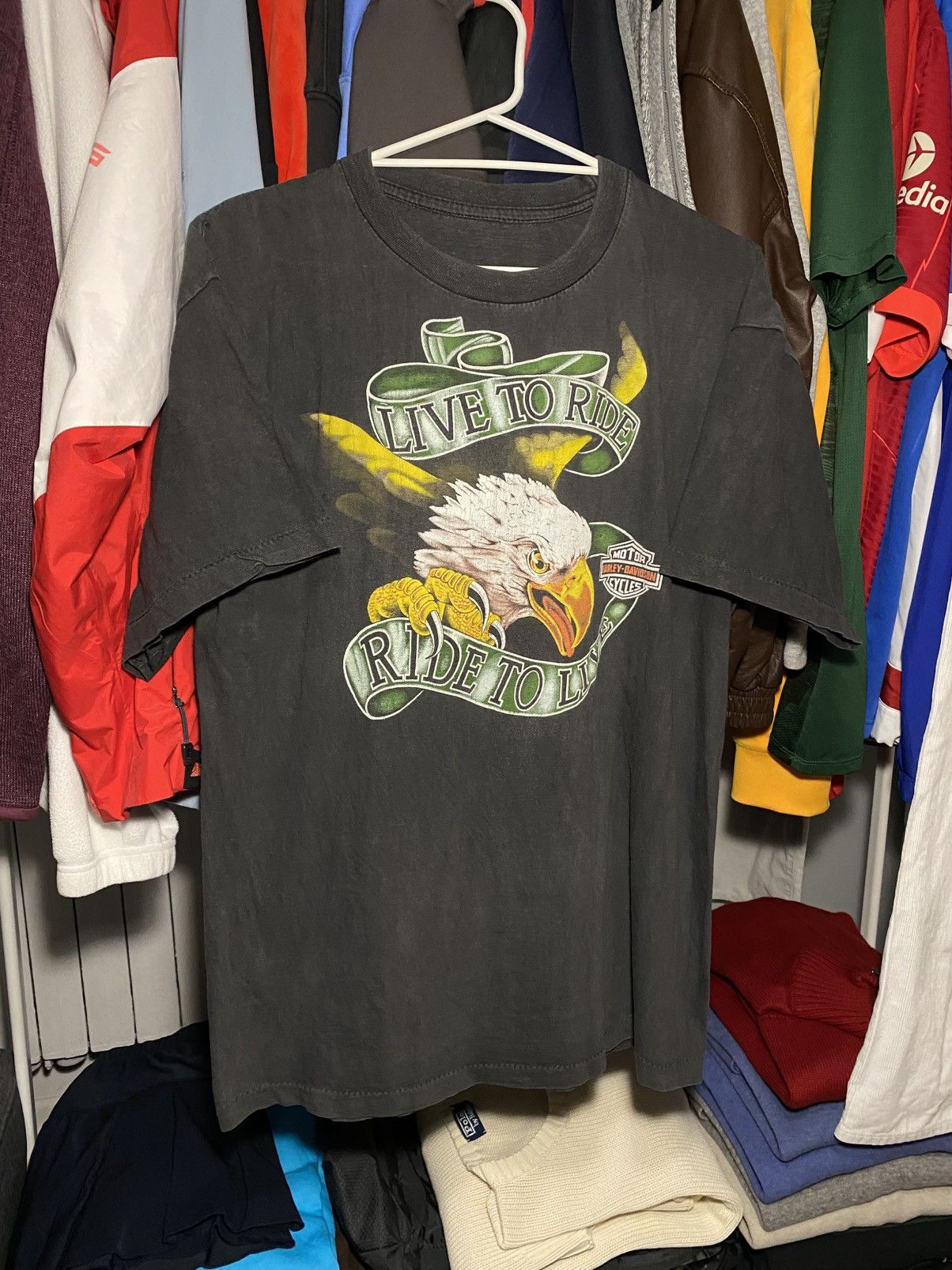 Harley Davidson × Vintage Vintage 80’s 90’s Single Stitch Harley Davidson T-shirt Tee Size US M / EU 48-50 / 2 - 1 Thumbnail