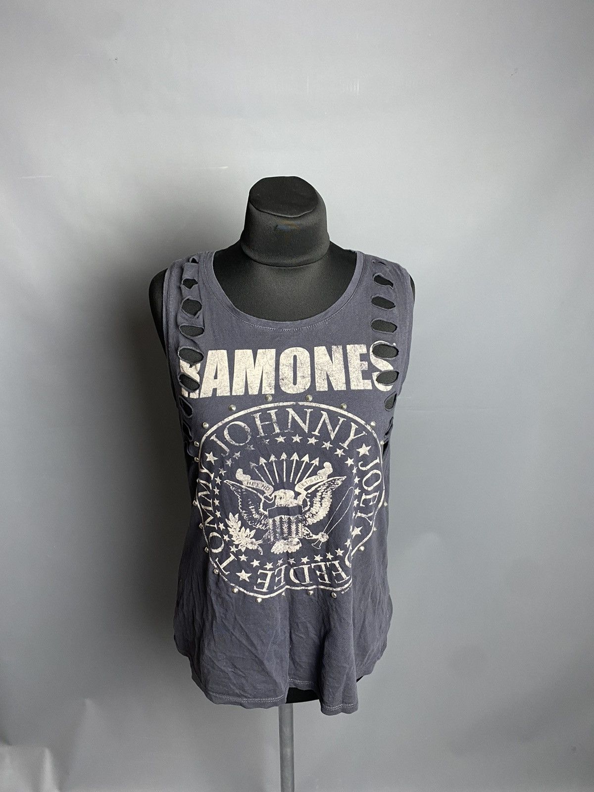 Band Tees The Ramones Blitzkrieg Bop Tank Top Distressed Skipes Size US L / EU 52-54 / 3 - 1 Thumbnail
