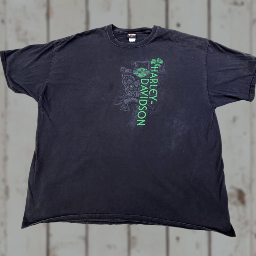 Harley Davidson Harley-Davidson Shirt Mens 3XL Black Graphic Print Short Sleeve T-Shirt Biker Patriotic Holiday Motorcycle Men Black 3XL Size US XXL / EU 58 / 5 - 1 Thumbnail