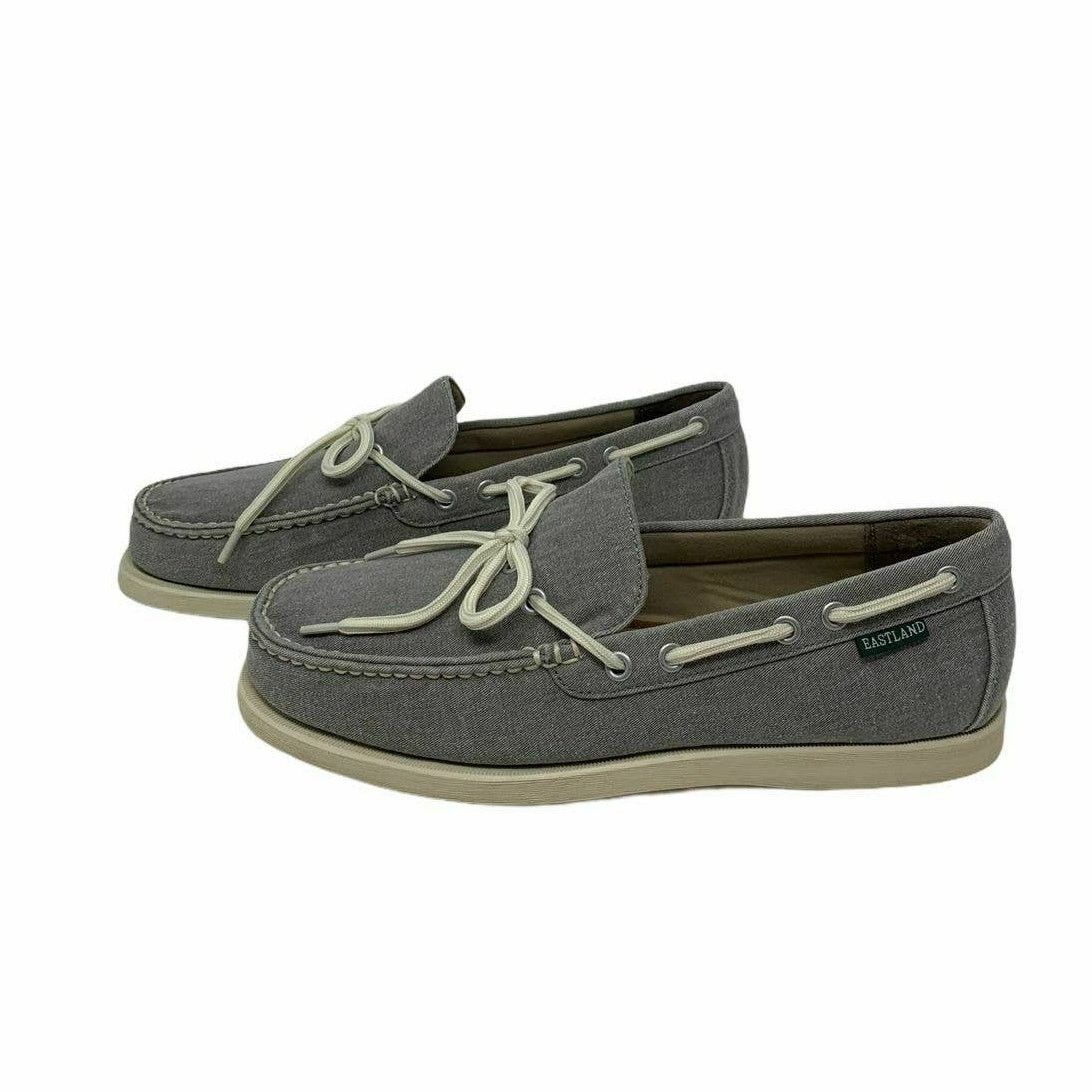 Eastland Eastland Men's Yarmouth 1-Eye Canvas Gray Boat Shoes 8D Size US 8 / EU 41 - 3 Thumbnail
