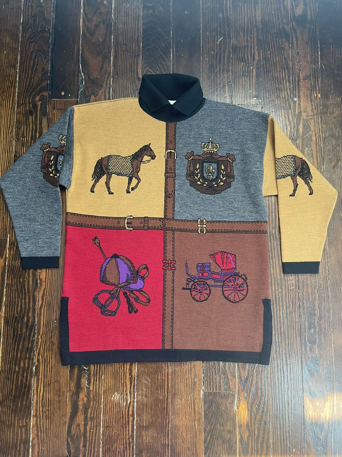 Tricots St. Raphael Tricots St. Raphael Vintage Sweater Equestrian Pullover Wool Size US M / EU 48-50 / 2 - 2 Thumbnail