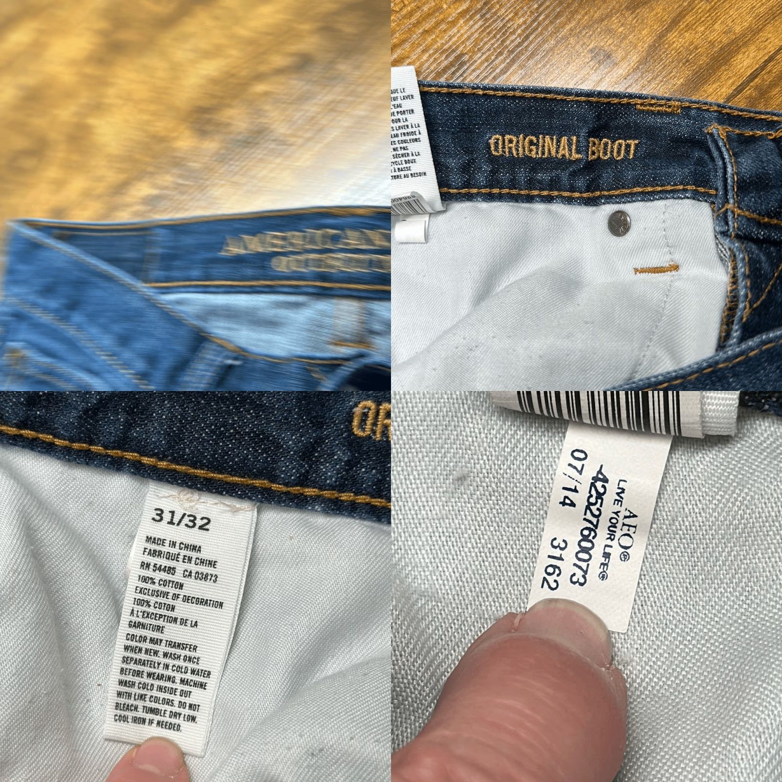 Vintage VINTAGE American Eagle Jeans Bootcut Men 31x32 Denim Blue Adult Men Bootcut Jeans 31 32 Blue Mens Size US 31 - 8 Thumbnail