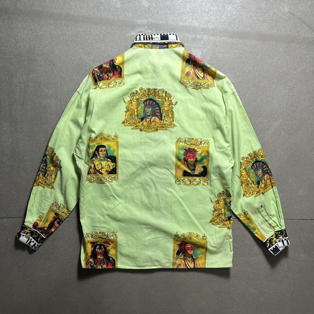 Versace × Versus Versace × Vintage Gianni Versace Indian Printed Shirt 90s Size US M / EU 48-50 / 2 - 9 Thumbnail