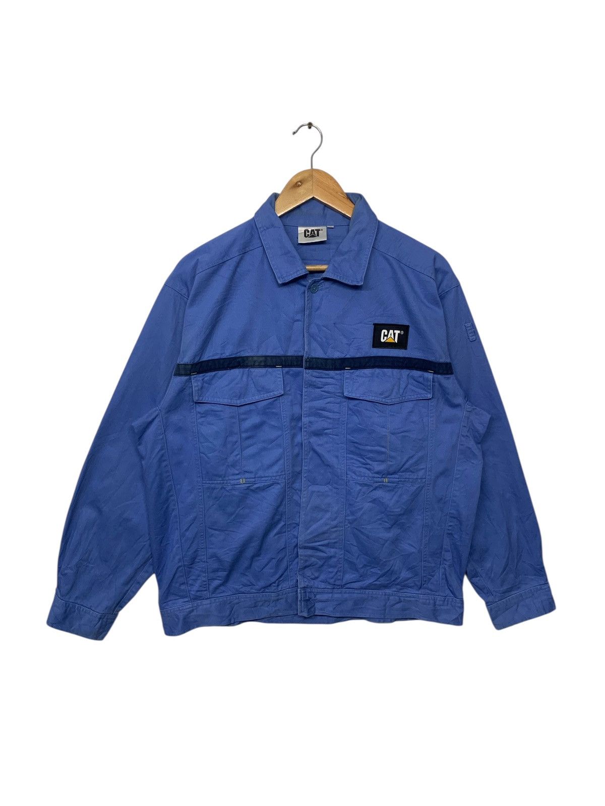 Rare Caterpillar Small Logo Button Ups Worker Jacket