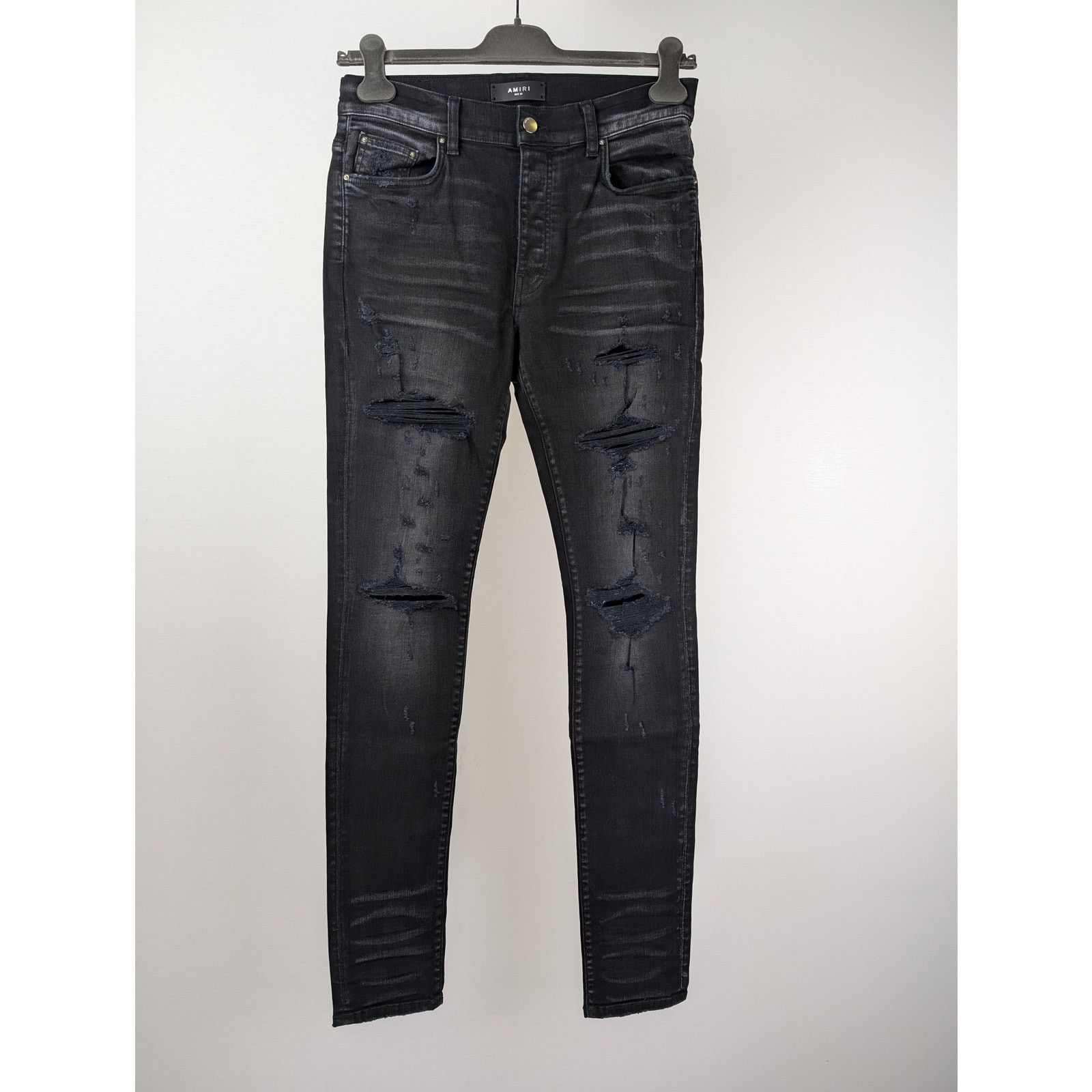 Amiri o1rshd1 Thrasher Plus Jean in Aged Black Size US 38 / EU 54 - 1 Thumbnail